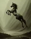 Placeholder: A centaur majestically galloping through the dense forest in the style of gustav dore, fantastical landscape, soft strokes , mythology portrait, classic painting