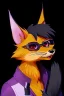 Placeholder: A fox fursona, furry, fursona, anthropomorphic fox, anthropomorphic raccoon, head shot, master quality, well drawn,