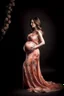 Placeholder: Pregnant woman, attractive, gorgeous, sexy, silky dress