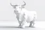 Placeholder: white,background, 3-d,highland cow pop.out,cool