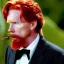 Placeholder: male actor Courtney Gains as a ruggedly handsome, roguish pirate, charismatic, attractive male, masculine, perfect, precisely detailed clear eyes, unblemished, flawless skin, softly freckled face; meticulously detailed multi-hued ginger carrot-colored cherry fire red hair; Malachai of the corn