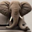 Placeholder: elephant sleeping on sofa