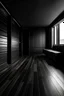 Placeholder: gray ang black room design with wooden floor