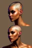 Placeholder: Her shaved head had the dark fuzz of new growth making her appear is if she were glowing with some inner light born of shadows.