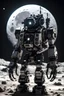 Placeholder: Black MECH on the moon wearing KAFFEYEH, Futuristic 3d render, vray, uhd, detailed, hdr, 16k, photorealistic, leds, chroma structure, dramatic lighting, hawken graphic design abstract 3d hitech technological HAWKEN photorealistic uhd 16k VRAY highly detailed HDR
