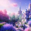 Placeholder: one crystal subtle castle blue and pink in a galactic ambiance , transparent petals, delicate colors, bin the foreground, full of details, smooth，soft light atmosphere, light effect，vaporwave colorful, concept art, smooth, extremely sharp, masterpiece, best quality, blue skinned, sparkling,8k, , sun light, 4K, RAW, depth of field,high contrast,