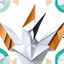 Placeholder: a flat "TokenQuill" chat origami logo, white background