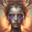 Placeholder: Portrait of beautiful girl, face dept of field,face shining, plant, metal, feathers,central weight average,Laplacian filt CWA Dryad,Median filter fae, sidhe, ominous, nature, plants, wildflower sparkle,wildflower 3d view, facepaint, dnd character portrait, intricate, oil on canvas, masterpiece, expert, insanely detailed, 4k resolution, retroanime style, cute big circular reflective eyes, cinematic smooth, intricate detail , soft smooth lighting, soft pastel colors