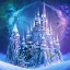 Placeholder: cristal angelic castle crystalline, beau , cosmic, opalescent, opalescent, gemstones, crystals, object, other worldly,water, rock, moss,bright, ice background, neige etang bleu