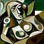 Placeholder: picasso abstract brown woman lying more cubism