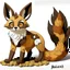 Placeholder: Create a fox cat with ground/rock-like features
