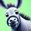 Placeholder: cute donkey with blue eyes