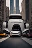 Placeholder: A Tesla's 'Cybertruck' is racing at top speed, near the "Empire State Building' in New York. CINEMATIC. WIDE ANGLE LENS. PHOTO REAL.