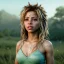 Placeholder: Shakira, 40 years old, artist, Realistic image, waist up portrait, eyes make up, perfect, glow, circle iris. concept art, smooth, unreal engine 5, god lights, ray tracing, RTX, lumen lighting, ultra detail, volumetric lighting, 3d, finely drawn, high definition, 4k.