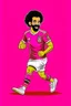 Placeholder: Mohamed Salah Egyptian soccer player, cartoon 2d