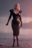 Placeholder: Kate Winslet as evil queen in black leather gown, cleavage, angry, dominaneering, stern look unreal 5, octane render,cinema4d, dynamic lighting, dramatic lighting, 4k, redshift render, highly detailed, hyper realistic