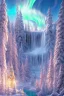 Placeholder: pink and gold crystal background，crystal waterfall, perspective, northern Lights, full of details, smooth, bright sunshine，soft light atmosphere, light effect，vaporwave colorful, concept art, smooth, extremely sharp detail, finely tuned detail, ultra high definition, 8 k, unreal engine 5, ultra sharp focus