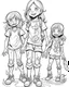 Placeholder: real little girl zombies, coloring image , full body (((((white background))))), only use an outline., real style, line art, white color, clean line art, white background, Sketch style