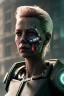 Placeholder: A portrait post-apocalypse cyborg CHARLIZE THYRON in a cyberpunk city, sci-fi fantasy style, 8k, volumetric lighting, particales,highly detailed,cinematic, deep scars on face,deep colours.