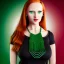 Placeholder: fullbody portrait of beautiful young busty atletic amazon Redhead woman with big green eyes with big emeralds necklace by Anthony Devas 8k