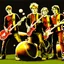 Placeholder: Harry Potter and the Quidditch Gang performing as a rock band