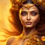 Placeholder: aishwarya rai , flower goddess, by Mahmoud Sai, Cartographic, Golden Hour, Closeup-View, 16k, Lumen Global Illumination, Diffraction Grading ,beautiful ,circuitry, jewelry , gold colour eyes