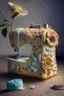 Placeholder: Biscuit, sewing machine, flower