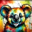 Placeholder: smiling koala artwork, color(#1EBED1) image