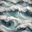 Placeholder: Hyper Realistic sea waves marble texture with rustic background & vignette effect