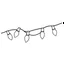 Placeholder: A black and white cute drawing of an Christmas lights. Only outline, white background,for kids. The illustration should be in [SUPER SIMPLE], black and white, bold line art with a clear, mostly empty background. [INCLUDES ONLY OUTLINES WITH NO FILLED IN BLACK AREAS], ensuring no shading, no complex images, and making it very easy to color in between the lines.