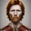 Placeholder: Portrait of Courtney Gains as a ruggedly handsome, joyful, roguish pirate, charismatic, attractive male, masculine, perfect teeth, precisely detailed clear eyes, softly freckled face, unblemished, flawless skin; meticulously detailed multi-hued ginger carrot colored cherry fire red hair; fantasy, intricate, elegant, highly detailed, digital painting, concept art, matte, sharp focus, illustration, art by artgerm and greg rutkowski and alphonse mucha