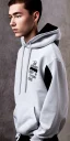 Placeholder: Man wearing stussy hoodie