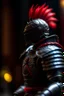 Placeholder: black knight with red feather wearing a glass prism as armor,shot on Hasselblad h6d-400c, zeiss prime lens, bokeh like f/0.8, tilt-shift lens 8k, high detail, smooth render, down-light, unreal engine, prize winning