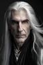 Placeholder: Tall, handsome, feminine man with white skin and long silver hair. Snake like eyes with black irises. Mischievous expression.