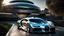 Placeholder: Rear View A stunningly realistic (((Bugatti x Mercedes UFO))), intricate detail and perfection in every surface, glimmering metal and luxurious contours, a (perfect model) for a desktop wallpaper fit for high resolution screens, evoking a sense of futuristic elegance in a (4K cinematic atmosphere).