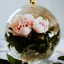 Placeholder: Cinematic shot of peonies inside a golden lace crystal sphere