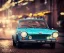 Placeholder: fiat 125p, city. high speed. bokeh. lens flare. warm lights. high detailed. oil on canvas