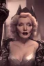 Placeholder: young Marlene Dietrich as evil queen in black leather gown, angry, busty, curvey, cleavage, unreal 5, octane render,cinema4d, dynamic lighting, dramatic lighting, 4k, redshift render, highly detailed, hyper realistic