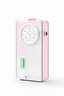 Placeholder: Handheld pocket Time Machine designed by Dieter Rams. Pastel colors.