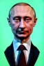 Placeholder: Waist up muppet Portrait, Vladimir Putin as muppet doll, Black suit, photo studio, blue background, unreal engine 5, concept art, art station, god lights, ray tracing, RTX, lumen lighting, ultra detail, volumetric lighting, 3d.