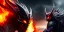 Placeholder: apocalypse, chaotic, magnificent, realistic, colorful, massive, epic, cinematic, 8k, HD, Ultra High Definition, photo film, film grain, hyper-detailed, Hell, Detailed human Anthropomorphic Demon, Fiery Satan