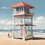 Placeholder: The lifeguard tower is an American landmark and an architectural symbol of US beaches and ocean safety. Learn how to draw these classic seaside structures. They're all over the North American coastline, and they help save lives. Lifeguard towers provide a privileged, taller view over the ocean and allow trained, certified rescuers to watch and perform surveillance routines in their designated areas. Whether witnessing a potentially life-threatening drowning event or spotting sharks in the vic