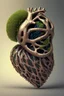 Placeholder: a human heart hybridized with tree roots and alien technology