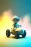 Placeholder: cute robot in drift trike car, motion blur, smoke, 4k, downlight, soft light, depth of field, photorealism, trending on art station