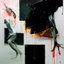 Placeholder: Minimal abstract oil paintings close up person limbs sinew and concrete fragments illuminated at night style of Justin Mortimer