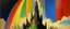 Placeholder: A rainbow empire with a giant castle painted by Lyonel Charles Feininger