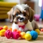 Placeholder: Shih Tzu Puppy Playing with Toys