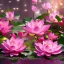 Placeholder: one big crystal subtle lotus in a flowery ambiance with a beautiful fairy, delicate colors, finely tuned detail, ultra high definition, 8 k, unreal engine 5, ultra sharp focus