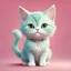 Placeholder: A delightful and adorable cartoon illustration featuring a cute mint-colored cat against a charming pink background, (delightful illustration:1.4), (adorable cartoon cat:1.5), (charming pink background:1.3), (expressive mint hues:1.2), inspired by the styles of cute cartoon artists, trending on ArtStation, Intricate, Sharp focus, vibrant lighting, (whimsical:1.4), (playful ambiance:1.3), (lush fur details:1.5), Cartoon, Masterful, Captivating, High Detail, Cinematic view