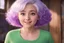 Placeholder: a woman in a green shirt posing for a photo, sitcom screenshot,white hair, violet, curly and short top hair, she is about 1 6 years old, scandinavian, cute pixar character, gwyn, ellie victoria gale, with arms up, huge adorable eyes, inspired by Maude Kaufman Eggemeyer, super, junk yard, 2013, side profile view, slightly covered in clear slim, beutiful, iowa, flirty, facing the camera,1girl,{masterpiece},cthulhu mythos,cosmic horror,darkness,octopus,monster girl,alien girl,jellyfish